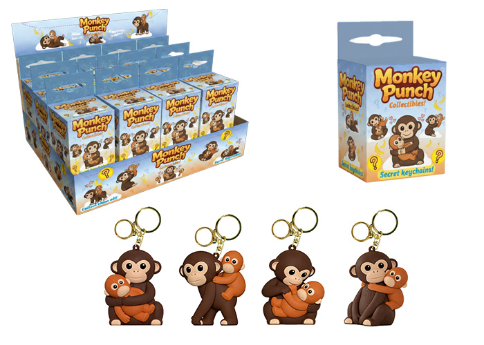 MONKEY PUNCH Portachiavi 3D 6cm – 4ass In Blind Box – In espo da 24pz…x288